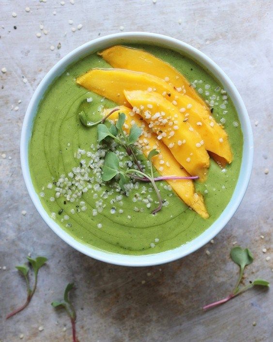 Kale Microgreen Smoothie Bowl